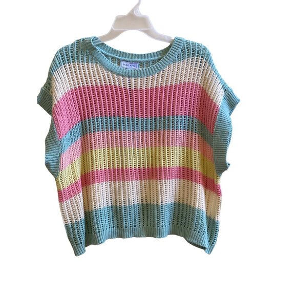 Sage + Fig Multicolor Striped Knit Top - Picture 6 of 7